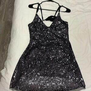Free people purple sequined dress